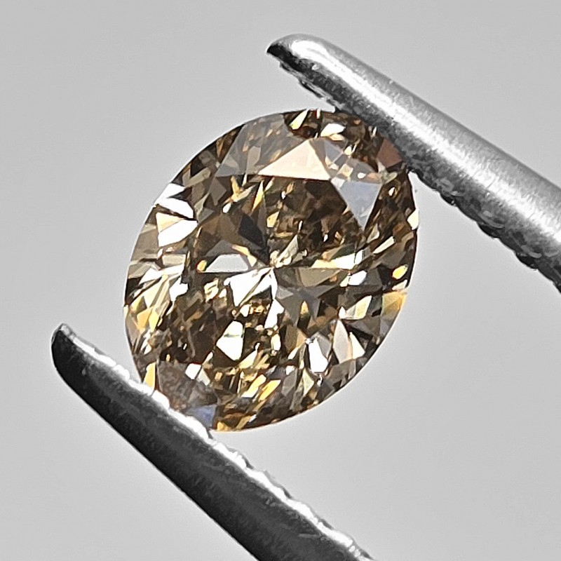 Gemstone of diamond fancy oval 0.50 ct.