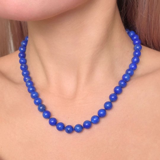 Collana di Lapis Sferico ø 8/8,5 mm