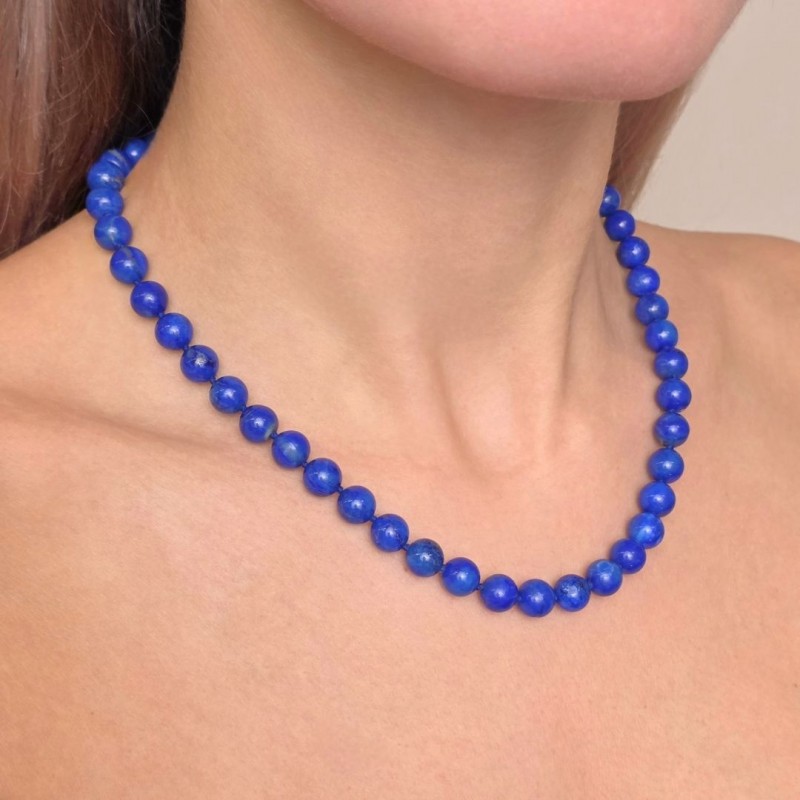 Collana di Lapis Sferico ø 8/8,5 mm