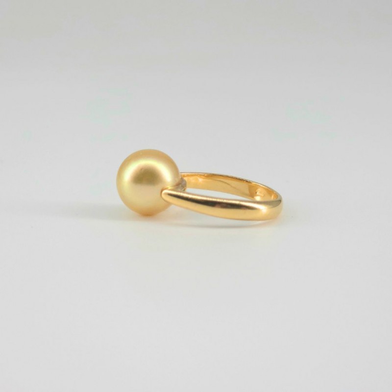Anello con Perla Autraliana Gold ø 11,6 mm
