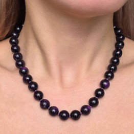 Spherical purple necklace Ø 11 / 11.5 mm