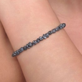 Raw black diamond bracelet 20 ct.