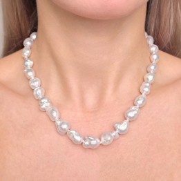 Collana di Perle Australiane Barocche ø 9,5/15,5 mm