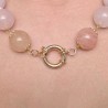 Spherical morganite necklace Ø 18 mm