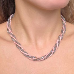 Torchon 4 Fili Opale Rosa e Labradorite