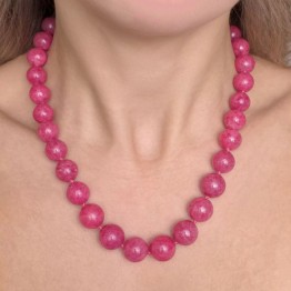 Collana di Rodonite Sferica Scalare 610 Ct.