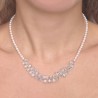 Necklace with Pearl and drop aquamarine