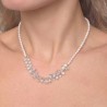 Necklace with Pearl and drop aquamarine