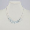 Necklace with Pearl and drop aquamarine