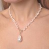 Necklace with Pearl Drop and pendant