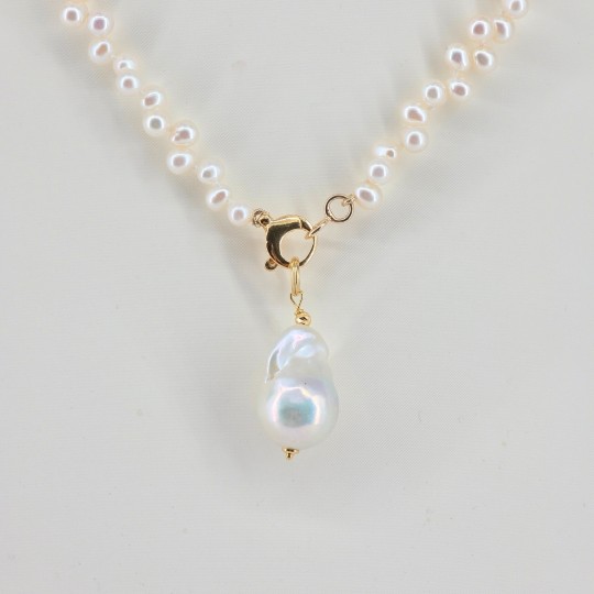 Necklace with Pearl Drop and pendant
