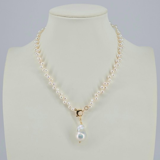 Necklace with Pearl Drop and pendant