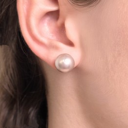 Earrings with Pearl Tahiti Silver Ø 11 / 11.5 mm