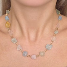 Aquamarine Collier in Raw Sasso