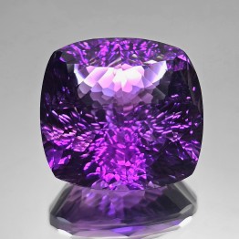 Gemstone of rectangular amethyst 75.91 ct.