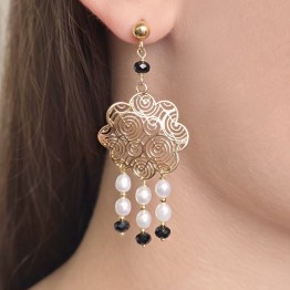 Orecchini con Perle e Spinello