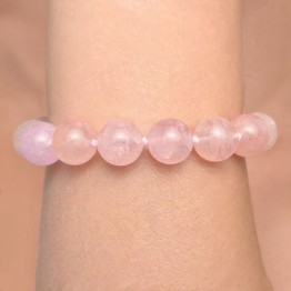 Spherical morganite bracelet Ø 11.5 / 12 mm
