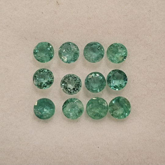 Offerta Lotto 12 Pietre di Smeraldo Rotondo 2,54 Ct.