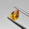 Pietra di Zaffiro Giallo Intenso a Goccia 0,76 Ct.