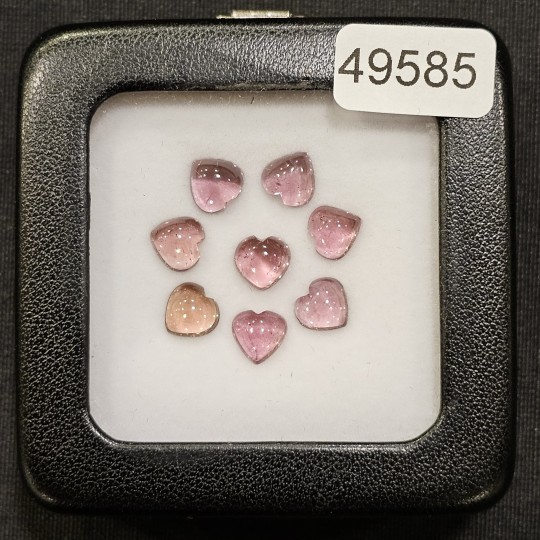 Offerta Lotto 8 Pietre Tormalina Rosa a Cuore 8,77 Ct.
