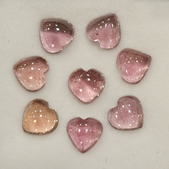 Offerta Lotto 8 Pietre Tormalina Rosa a Cuore 8,77 Ct.