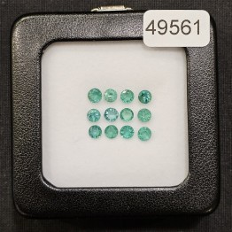 Offerta Lotto 12 Pietre di Smeraldo Rotondo 2,50 Ct.