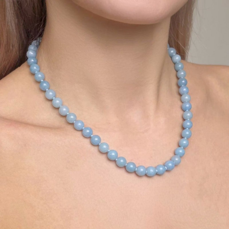 Collana di Trolleite in Quarzo Sferico ø 8 mm