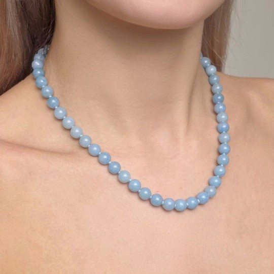 Collana di Trolleite in Quarzo Sferico ø 8 mm