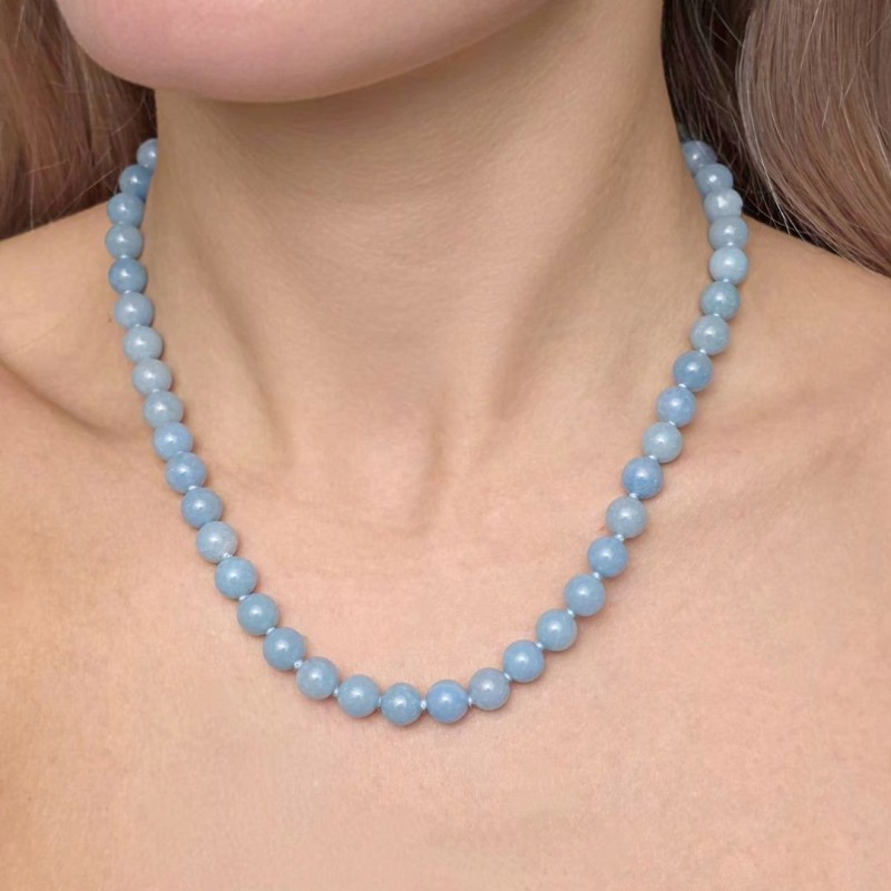 Collana di Trolleite in Quarzo Sferico ø 8 mm