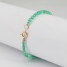 Bracciale di Smeraldo a Rondella 20,5 Ct. con Chiusura in Oro 18Kt