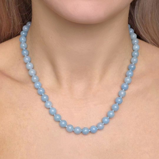 Collana di Trolleite in Quarzo Sferico ø 8 mm