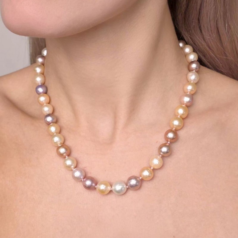 Collana di Perle Multicolore Barocche ø 8/10,5 mm