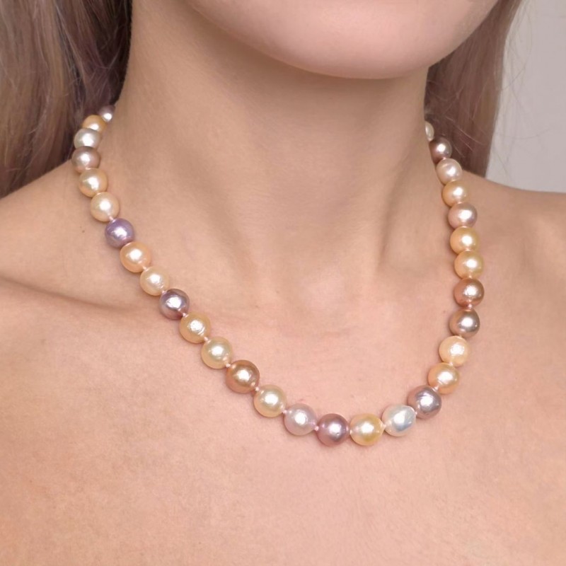 Collana di Perle Multicolore Barocche ø 8/10,5 mm