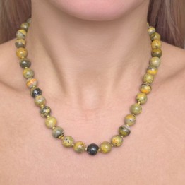 Collana di Calcite con Orpimento Sferica ø 10 mm