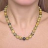 Collana di Calcite con Orpimento Sferica ø 10 mm