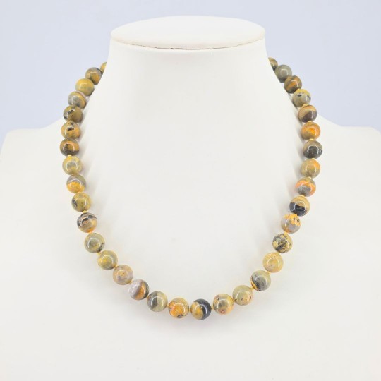 Collana di Calcite con Orpimento Sferica ø 10 mm