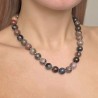 Collana di Legno Fossile Sferico ø 12/12,5 mm