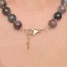 Collana di Legno Fossile Sferico ø 12/12,5 mm