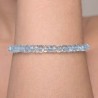 Bracciale di Acquamarina a Rondella 32 Ct. con Chiusura in Oro 18 Kt