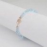 Bracciale di Acquamarina a Rondella 32 Ct. con Chiusura in Oro 18 Kt