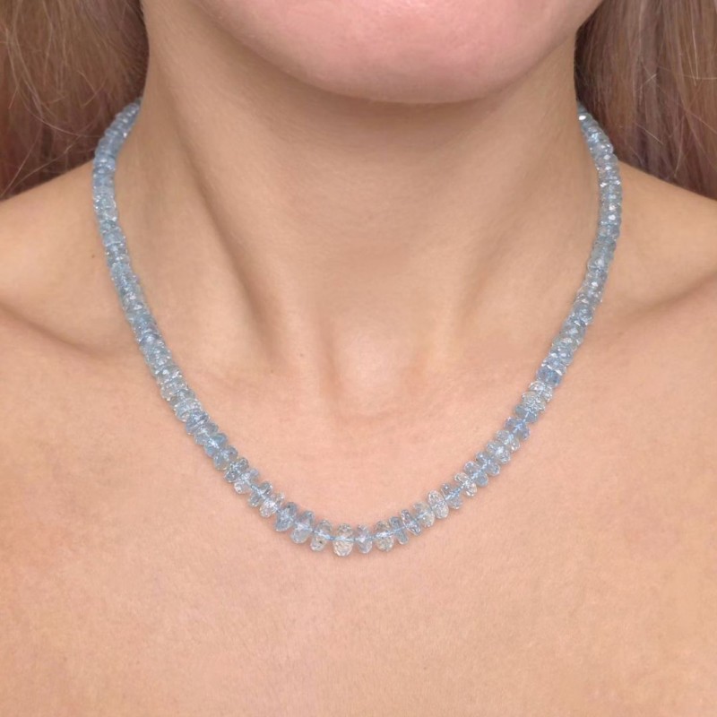 Collana di Acquamarina a Rondella 109 Ct.