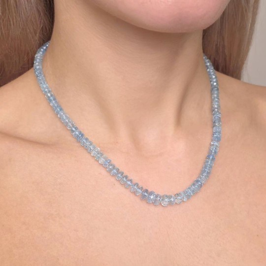 Collana di Acquamarina a Rondella 109 Ct.