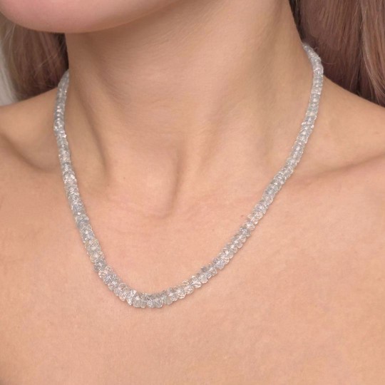 Collana di Acquamarina a Rondella 78 Ct.