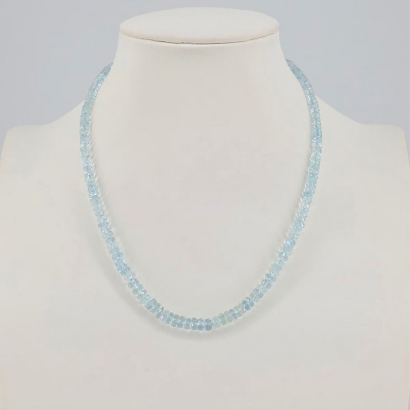 Collana di Acquamarina a Rondella 78 Ct.