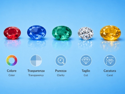 Classificazione delle gemme naturali: qualità, purezza e gradi AAA, AA e A